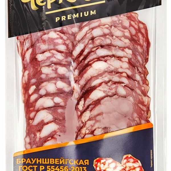 Колбаса сырокопчёная Черкизово Брауншвейгская нарезка 85 г