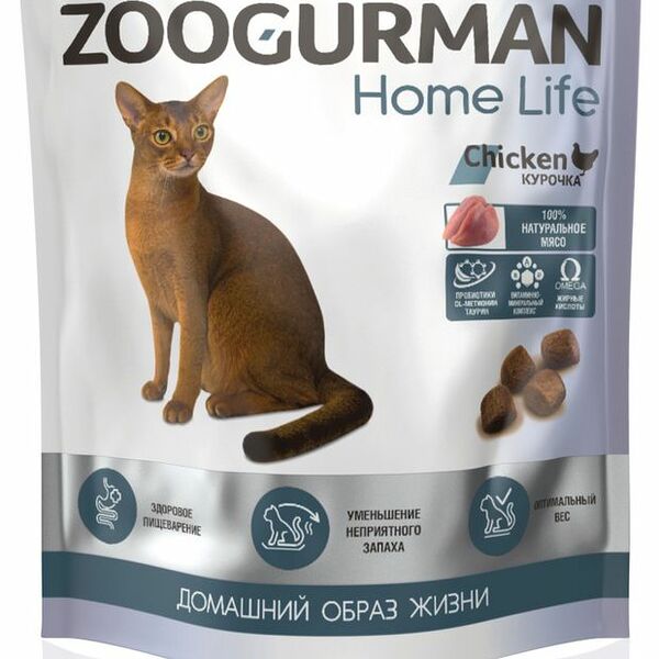 Корм сухой для кошек Зоогурман Home Life Курочка 1.5 кг