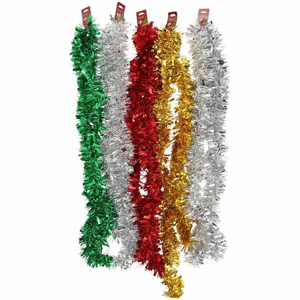 Мишура новогодняя праздничная Маркет 200 см, 1 шт в ассортименте