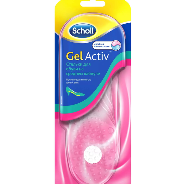 Стельки Scholl GelActiv для обуви на среднем каблуке
