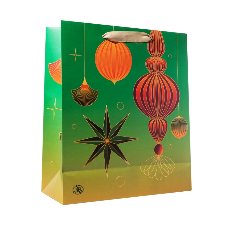 

Пакет подарочный Азбука вкуса Фонарики, 35х40х14 см