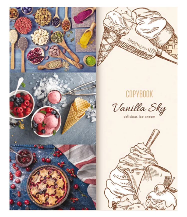 

Тетрадь общая MAGIC LINES Вкусняшки, 48л, А5, клетка, скрепка, в ассортименте