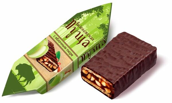 Конфеты Беловежская Пуща с яблочным пюре Коммунарка вес