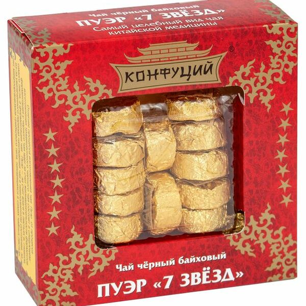 Чай чёрный Конфуций Пу Эр 7 звезд 100 г