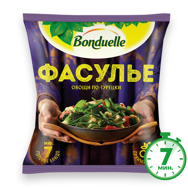 Овощная смесь Bonduelle Фасулье по-турецки,замороженная, 400г