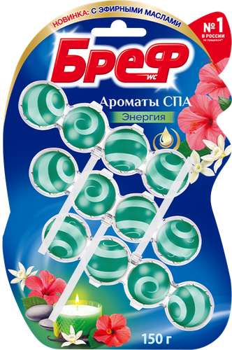 

Туалетный блок Бреф Ароматы Спа Энергия 3 шт 150 г