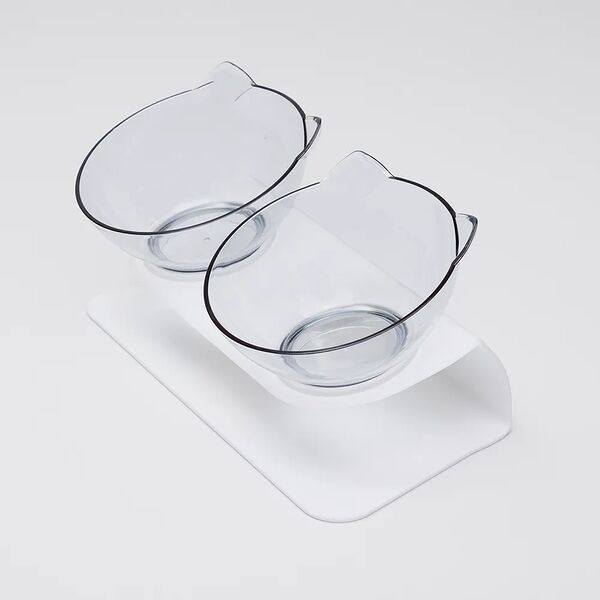 Миски с ушками на подставке для кошек, размер миски 13х7 см