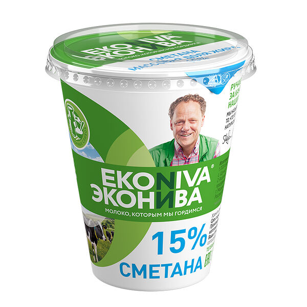 Сметана Эконива 15% 300 г