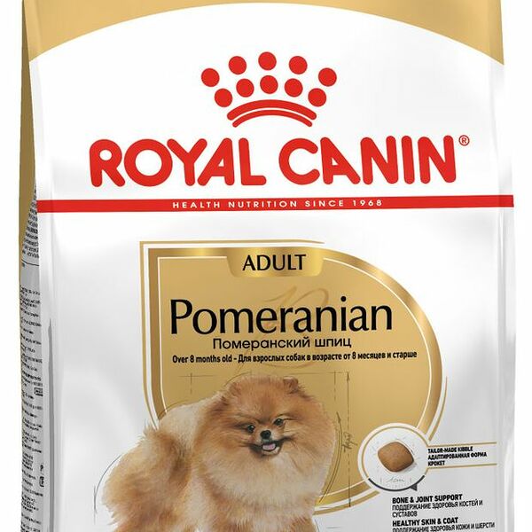 Сухой корм Royal Canin Pomeranian Adult Dry для собак породы померанский шпиц, курица 1.5 кг