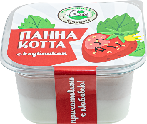

Панна-котта Домашняя еда от Кузьмича клубника 180 г