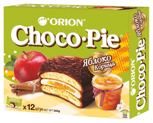 

Пирожное Choco Pie Orion Яблоко-корица 360 г