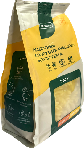 

Макароны без глютена Диетика Кукурузно-рисовые спираль, 300 г