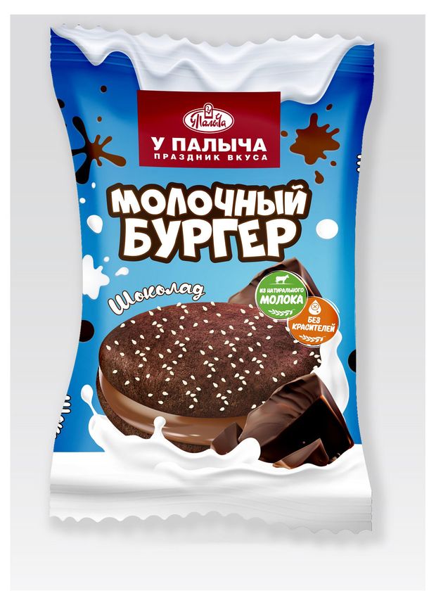 

Пирожное У Палыча Молочный бургер шоколадный 90 г