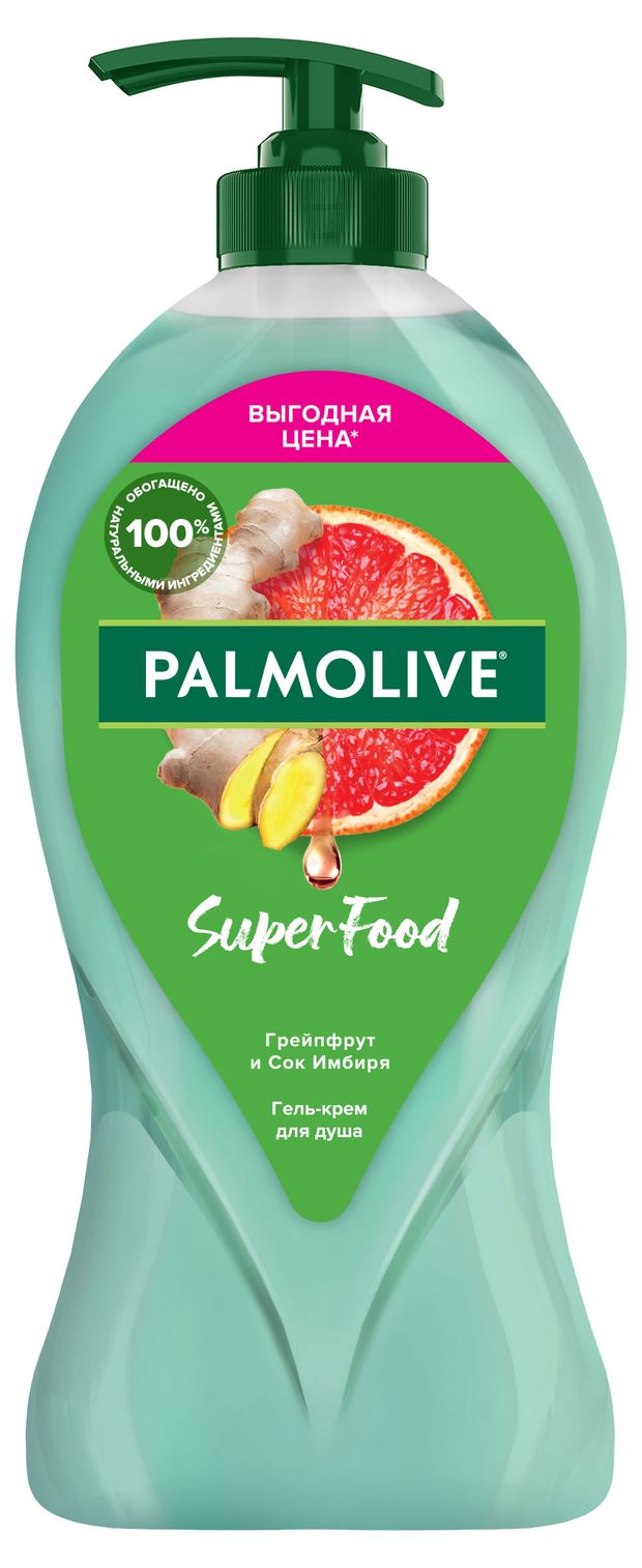 

Гель-крем Palmolive Super Food Грейпфрут И Сок Имибиря для душа 750 мл