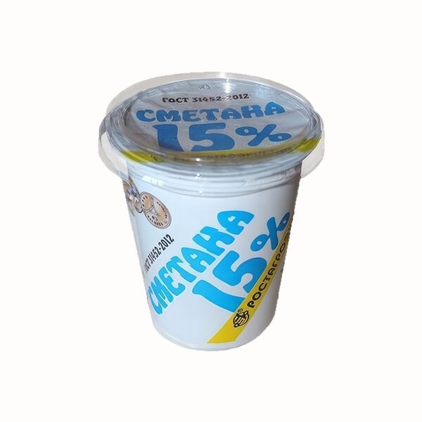 Сметана Ростагроэкспорт 15% 320г