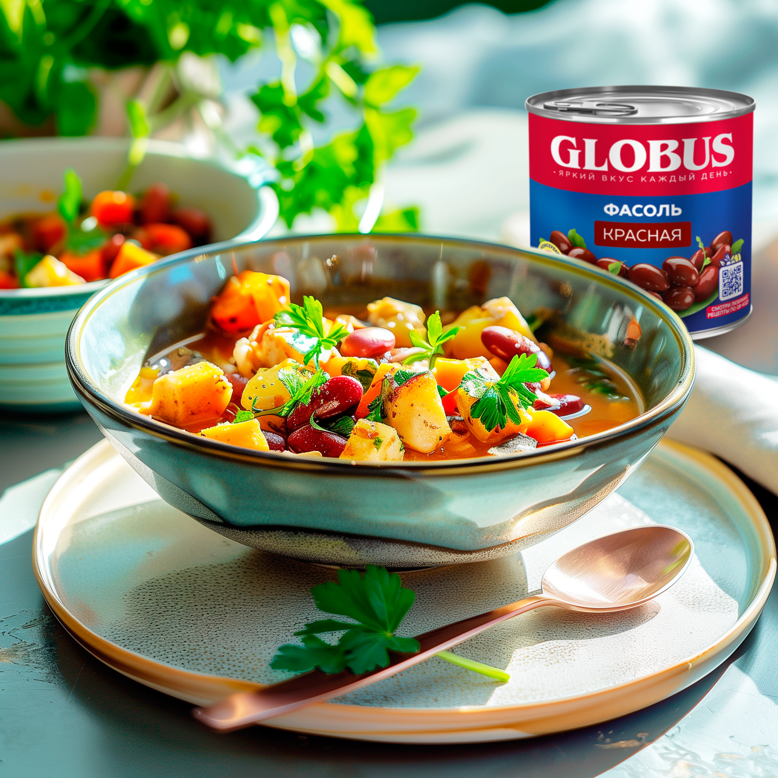 

Фасоль консервированная Globus красная 400 г