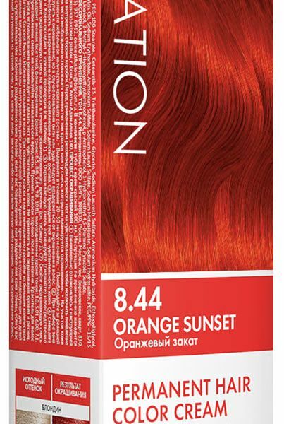 Стойкая крем - краска для волос Concept Fusion Inspiration 8.44 Orange Sunset Оранжевый закат, 100 мл