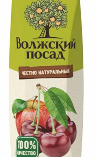 Нектар Волжский посад яблоко-вишня-черноплодная рябина, 1л