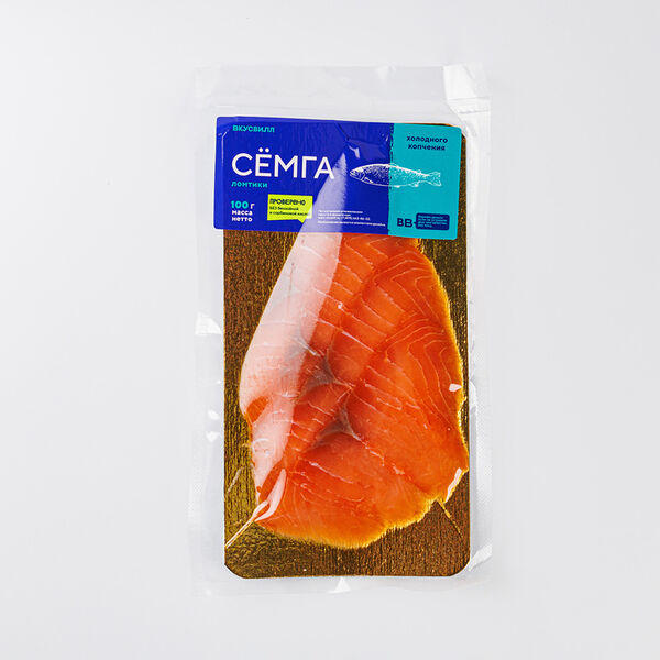 Семга холодного копчения ломтики