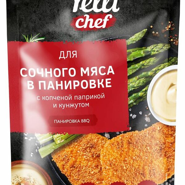Панировка Yelli chef для сочного мяса в панировке с копченой паприкой и кунжутом