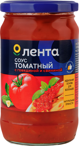 

Соус томатный Лента с говядиной и свининой 350 г