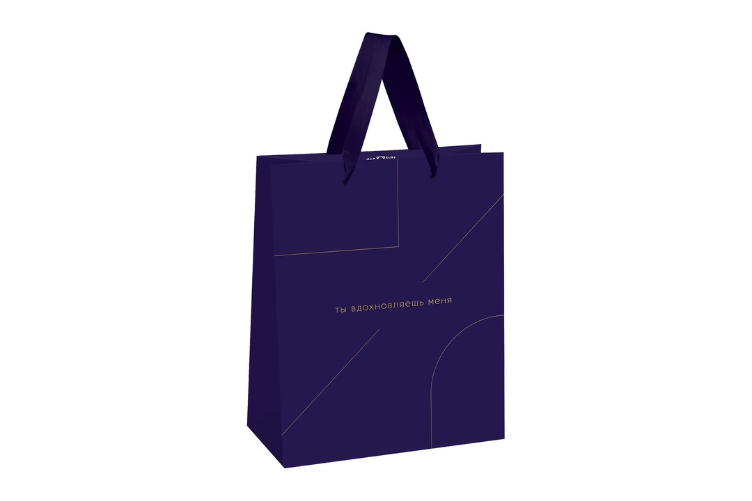 

Пакет подарочный Meshu Monocolor Indigo 26х32х12 см матовая ламинация
