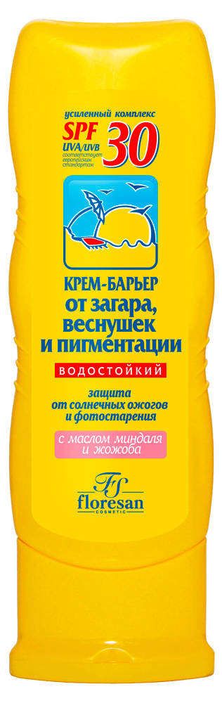 

Крем-барьер от загара Floresan Водостойкое от веснушек и пигментации SPF 30 125 мл