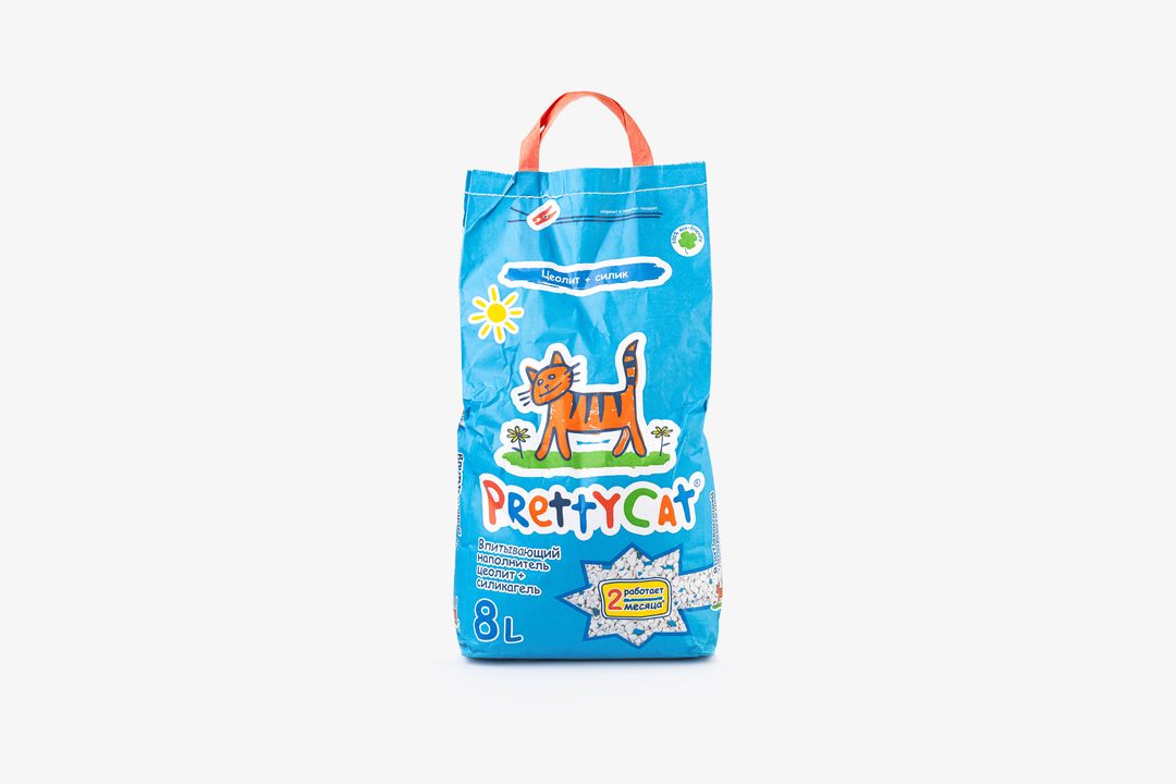 

Наполнитель для кошачьего туалета PrettyCat Naturel впитывающий цеолит + силикагель без аромата 8 л