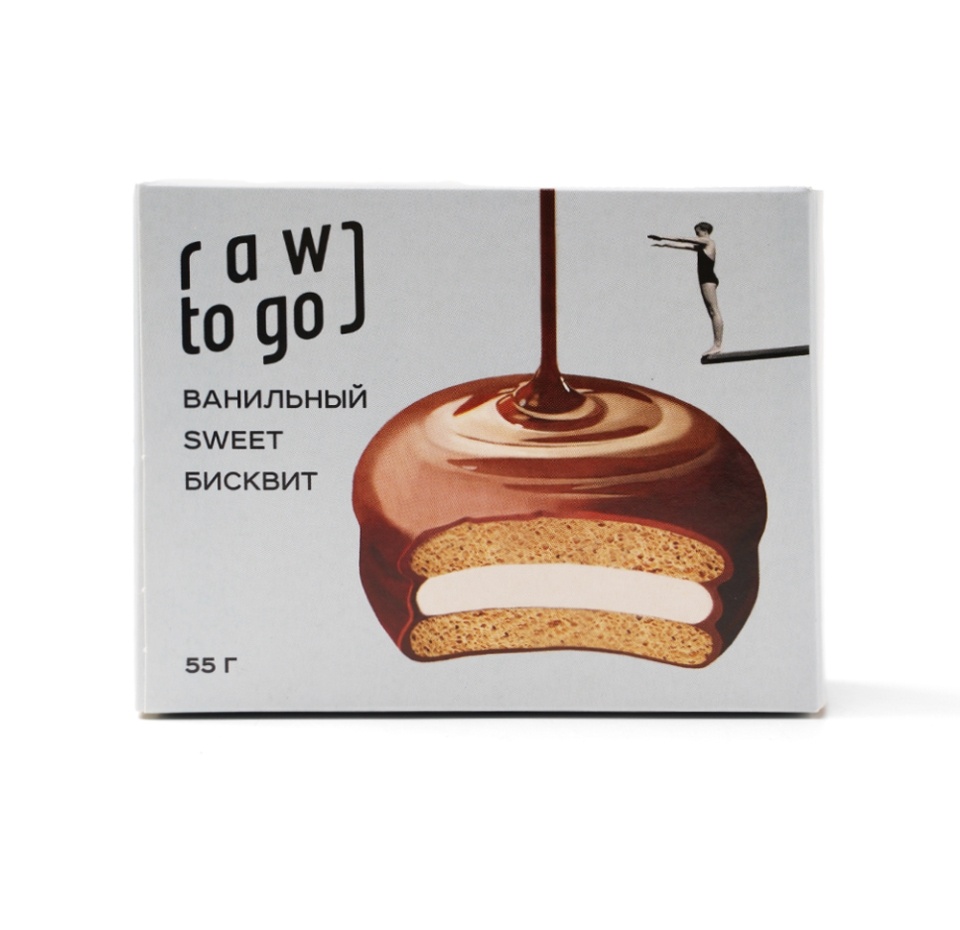

Десерт Raw To Go Sweet бисквит с ванильным суфле 55 г