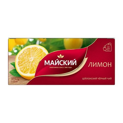 Чай черный Майский Лимон 25 пак.