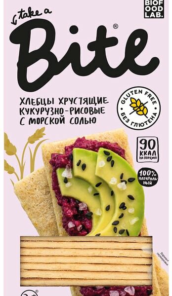 Хлебцы хрустящие кукурузно-рисовые Take a Bite с морской солью 150 г