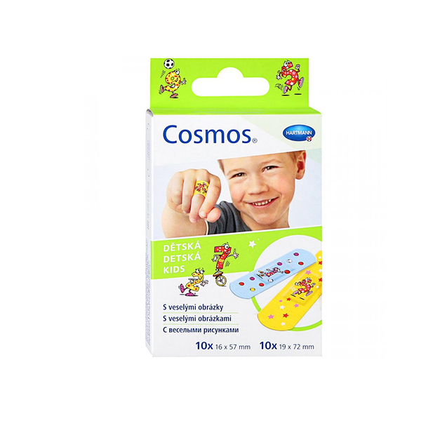 Пластырь Cosmos kids с веселыми рисунками 20 шт