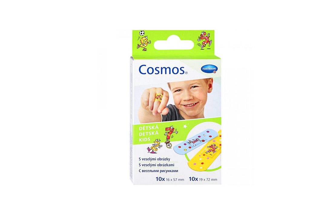 

Лейкопластырь Hartmann Cosmos kids с рисунком 2 размера 20 шт дизайн в ассортименте