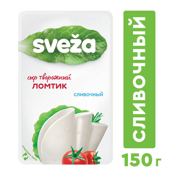 Сыр творожный ломтик Савушкин Sveza сливочный 60%