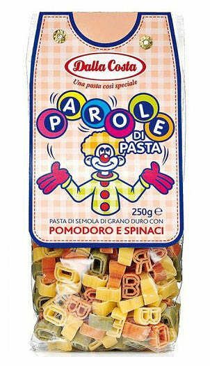 Макаронные изделия детские Dalla Costa Алфавит со шпинатом и томатами с 3 лет 250 г