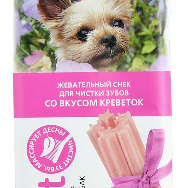 Лакомство для собак Titbit Dent Жевательный снек со вкусом креветок для мелких пород 35 г