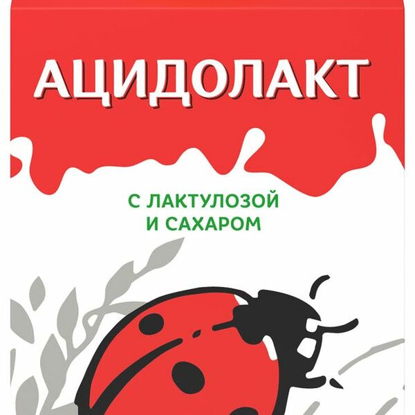 Ацидолакт Божья коровка с сахаром и лактулозой 2.5%
