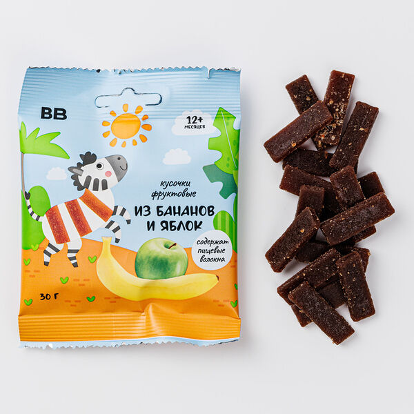 Кусочки фруктовые из бананов и яблок ВВ