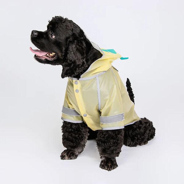 Petmax Дождевик куртка бежевый с дракошей 5XL