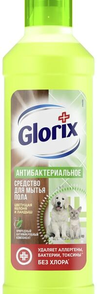 Средство чистящее для мытья пола Glorix Цветущая яблоня удаляет бактерии и препятствует налипанию пыли 1л