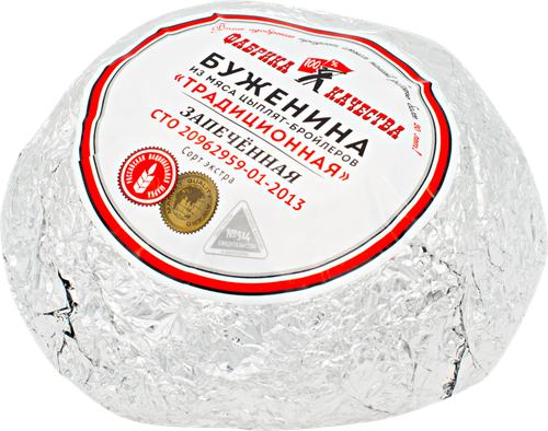 

Буженина из мяса цыплят-бройлеров Фабрика качества Традиционная запечённая вес