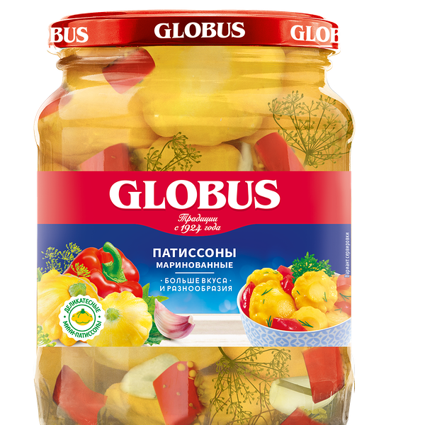 Патиссоны Globus, маринованные, 680 г