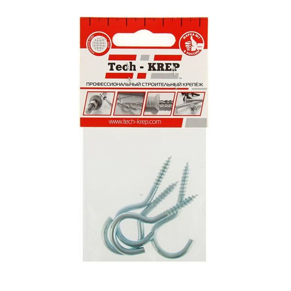 Шуруп-полукольцо TECH-KREP, 4х30 мм, 4 шт