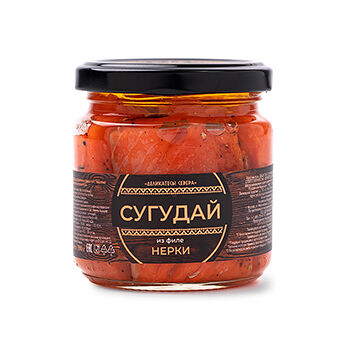 Сугудай из филе нерки Деликатесы Севера в масле, Россия 190 г
