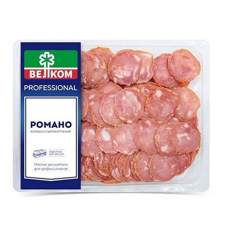 Колбаса Велком Романо сырокопченая полусухая нарезка