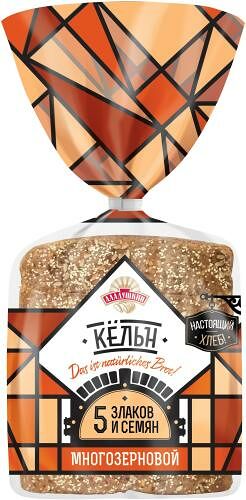 Хлеб Аладушкин Кёльн многозерновой в нарезке с кунжутом и семенами льна 400 г