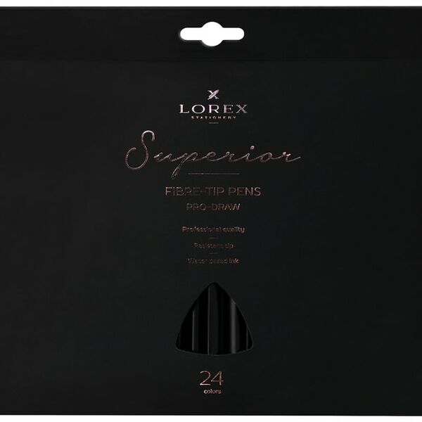 Фломастеры Lorex Pro-Draw Superior утолщенные классические 24 цвета