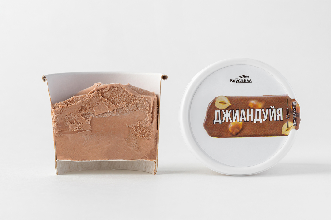 

Мороженое Вкусвилл Джиандуйя фундучно-шоколадное 85 г
