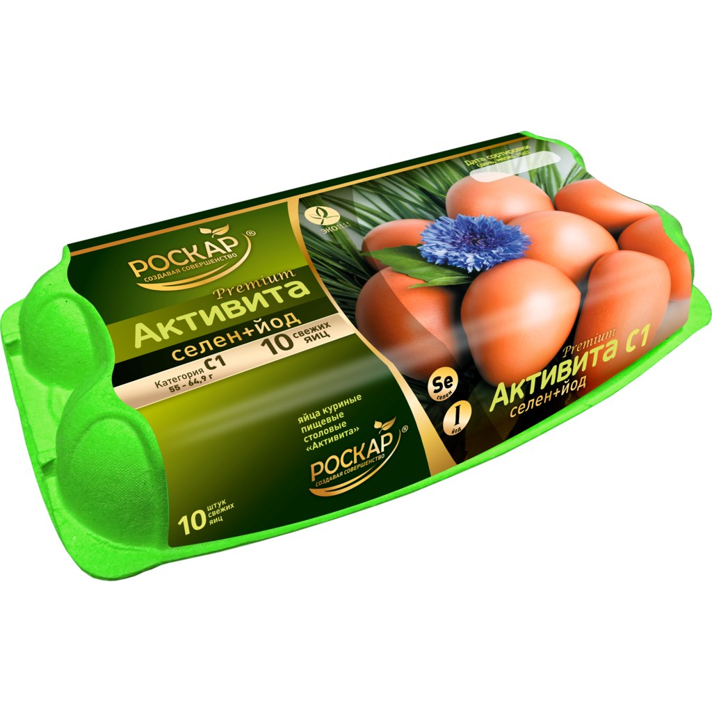 

Яйцо Роскар Активита куриное деревенское С1 10 шт. 600 г