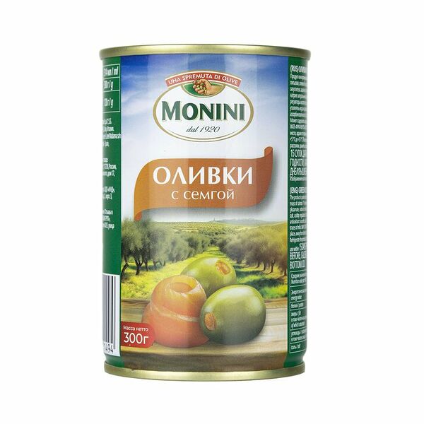 Оливки Monini с семгой